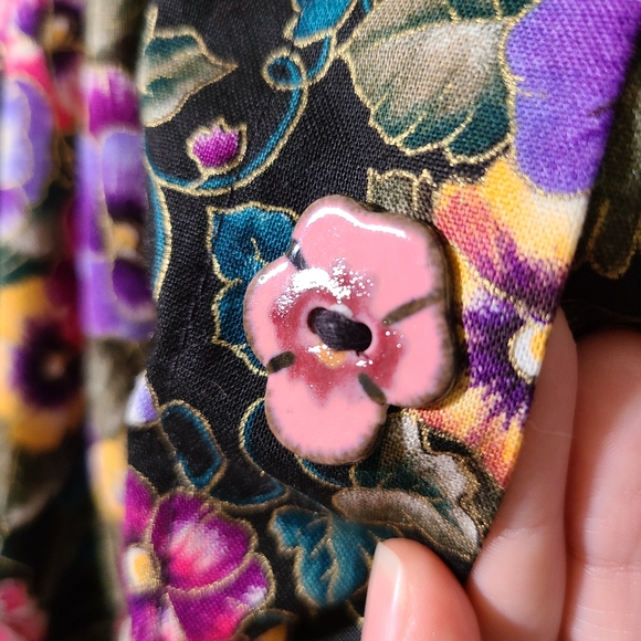 Vintage Dogwood Lane 90's Girls Floral Dress Sunday Easter - Picture 5 of 6